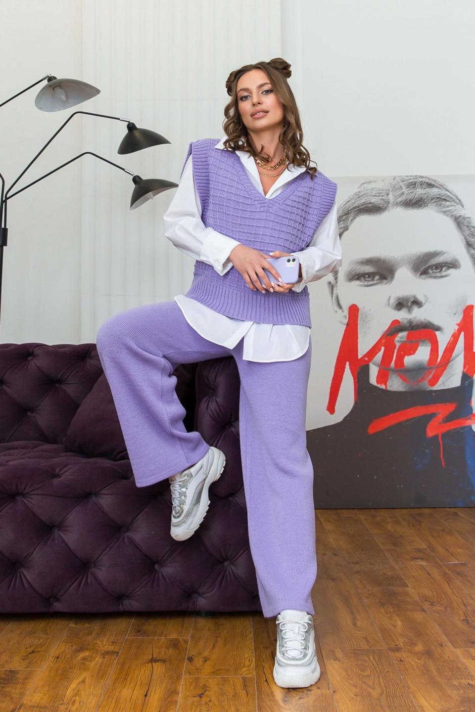 Set: vest &quot;Molly&quot; and pants (purple)