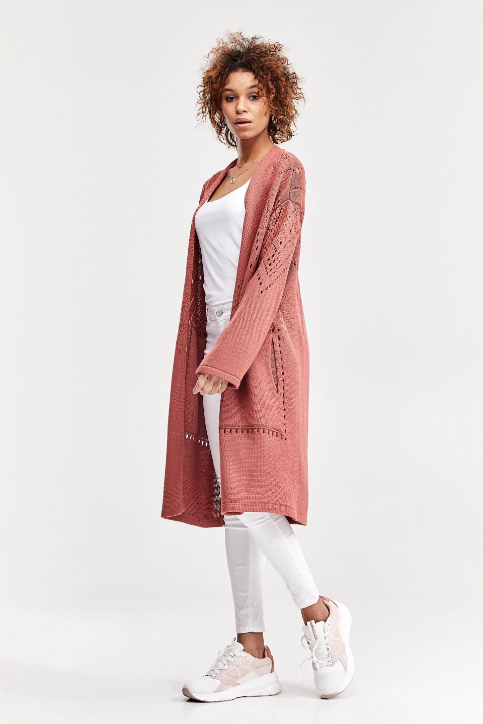 Light cardigan with pockets &quot;Emyly&quot; (brick)