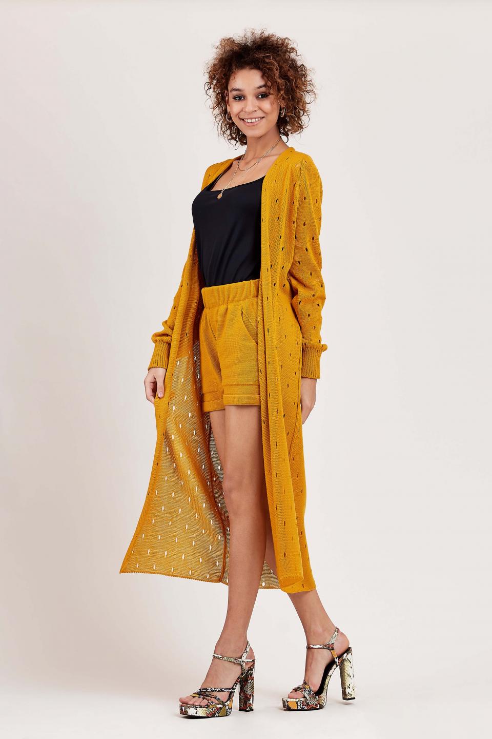 Set: cardigan &quot;Pea&quot; with shorts (mustard)